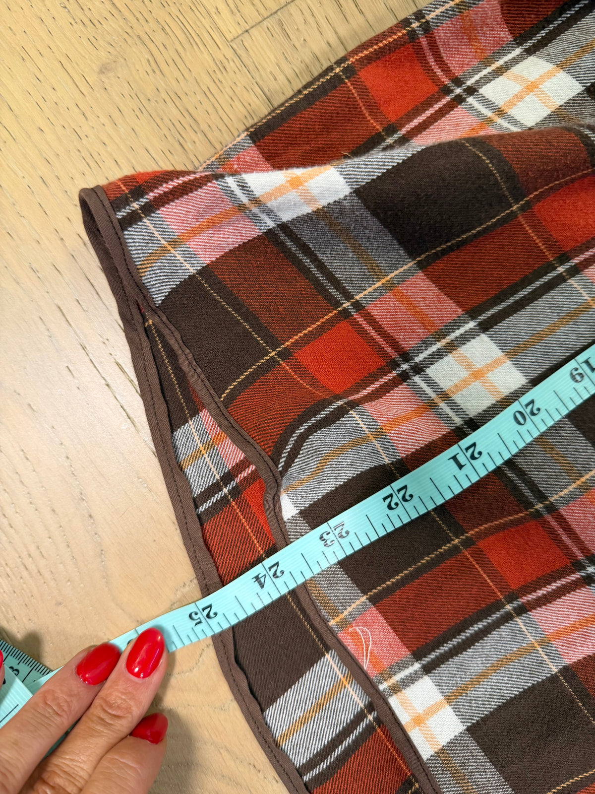 Flannel Plaid Ruffle- L