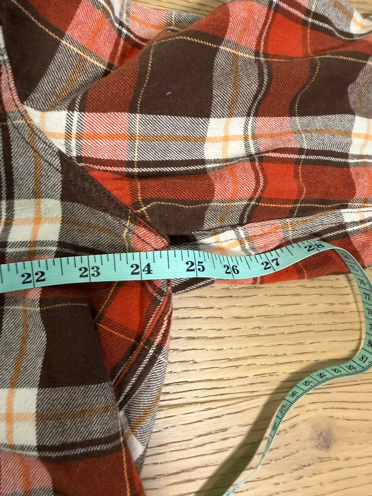 Flannel Plaid Ruffle- L