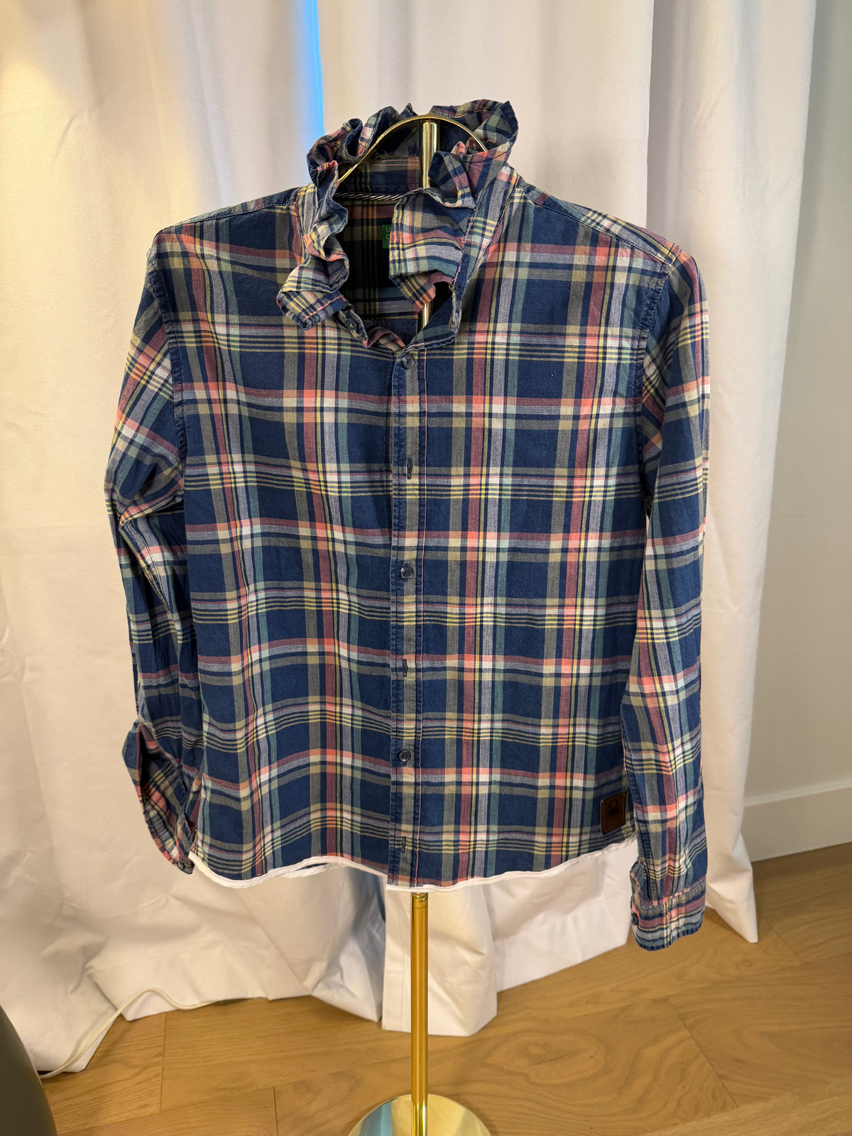 Benetton Plaid Ruffle - S/M