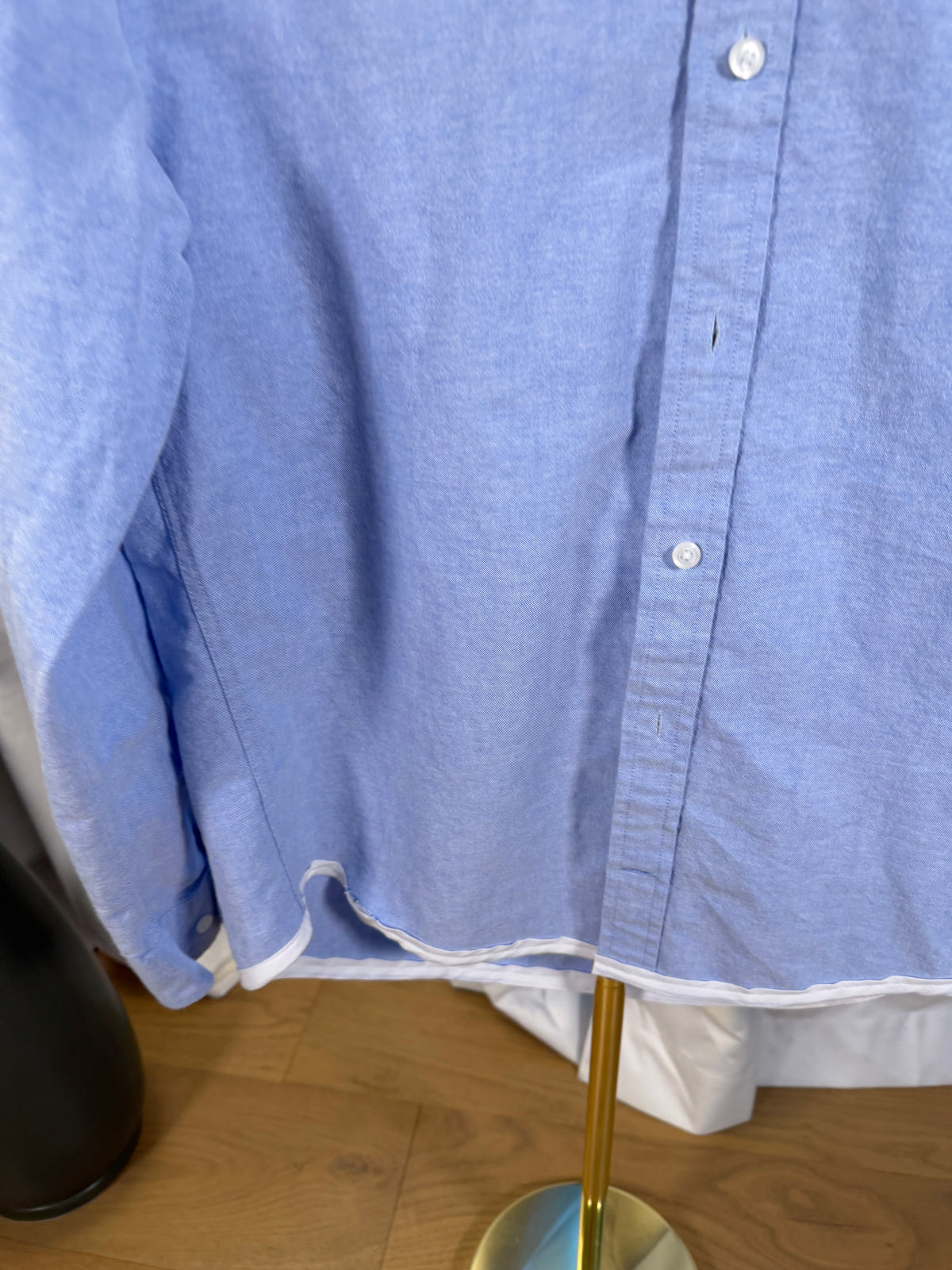 Chambray & Plaid Ruffle-M