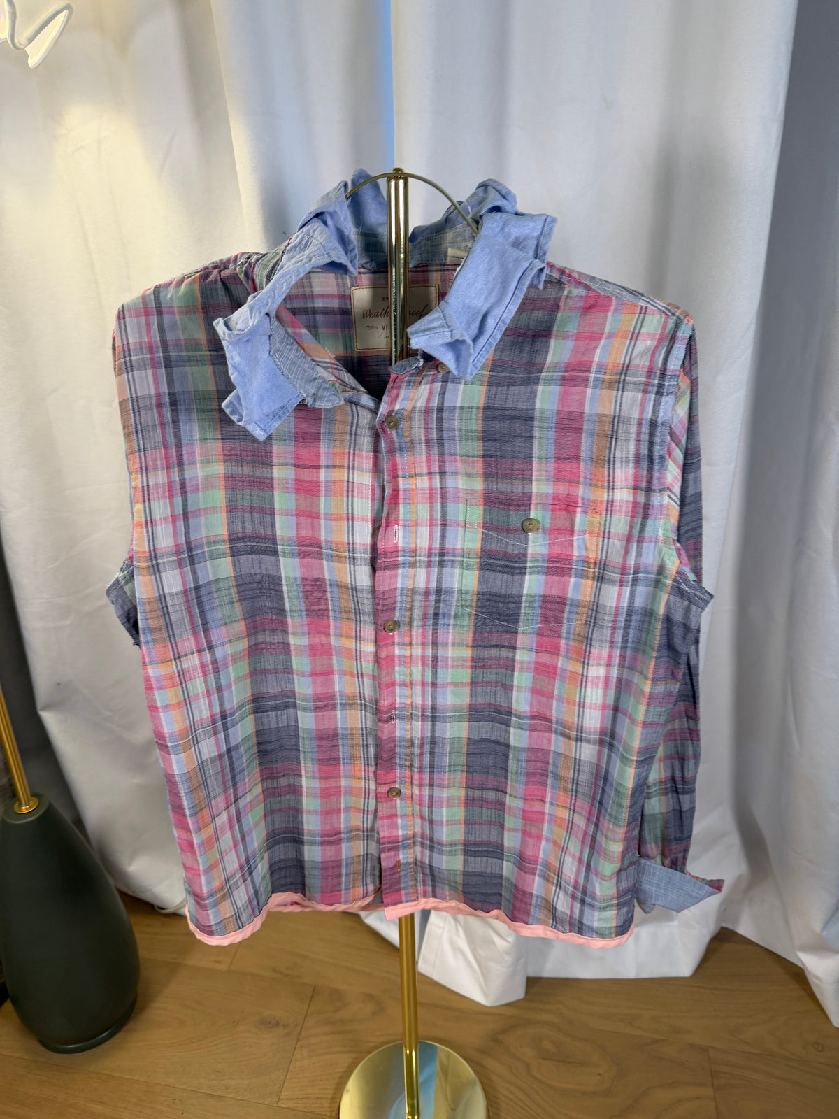 Pink Plaid Ruffle- M