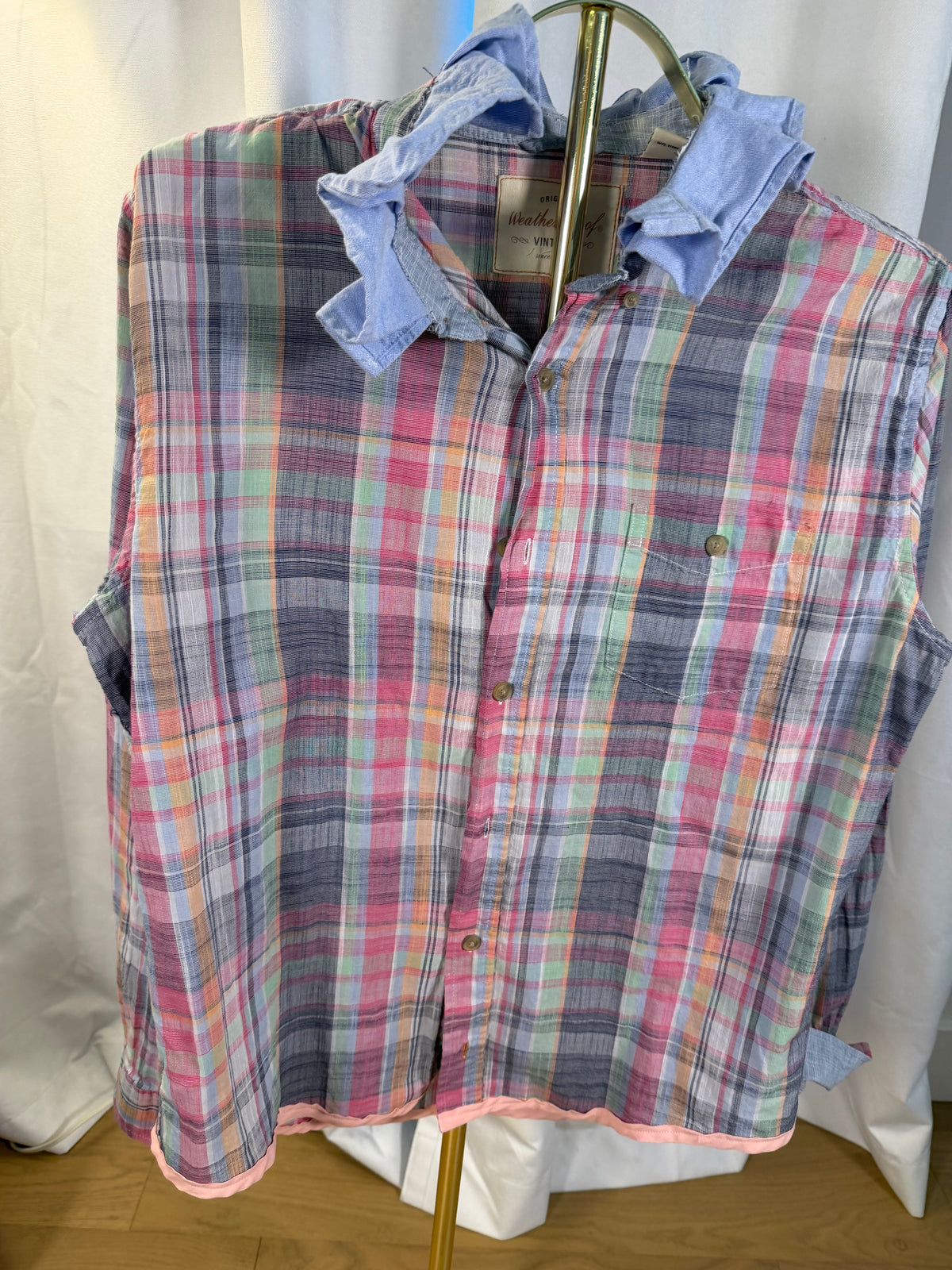 Pink Plaid Ruffle- M