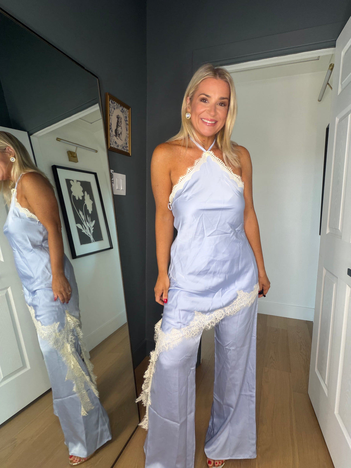 Satin Halter Jumpsuit