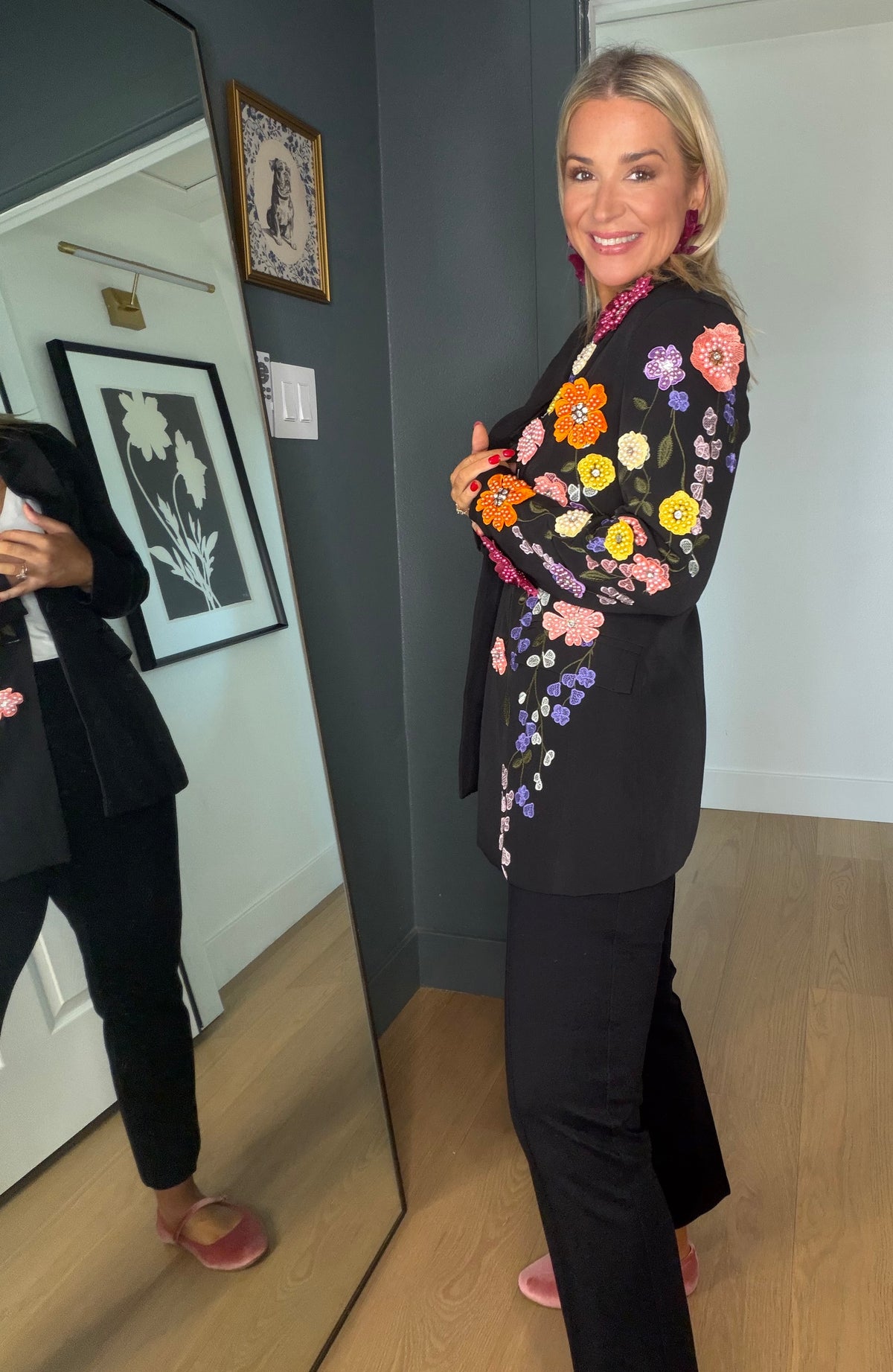 Tailored Floral Blazer