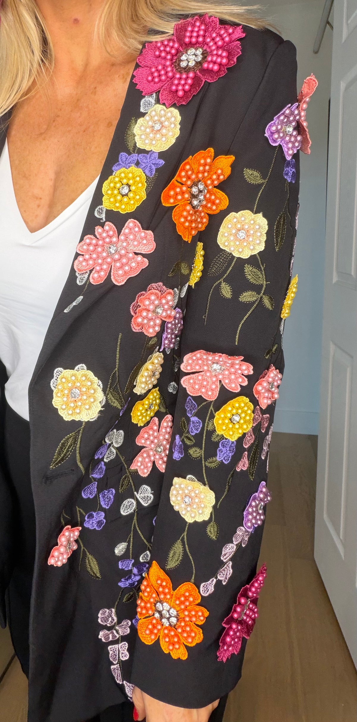 Tailored Floral Blazer