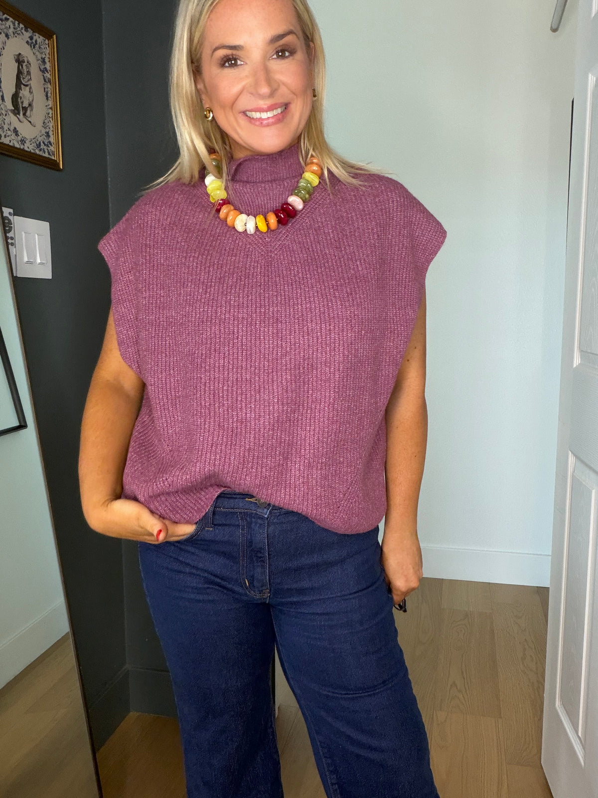 Heather High Neck Sweater