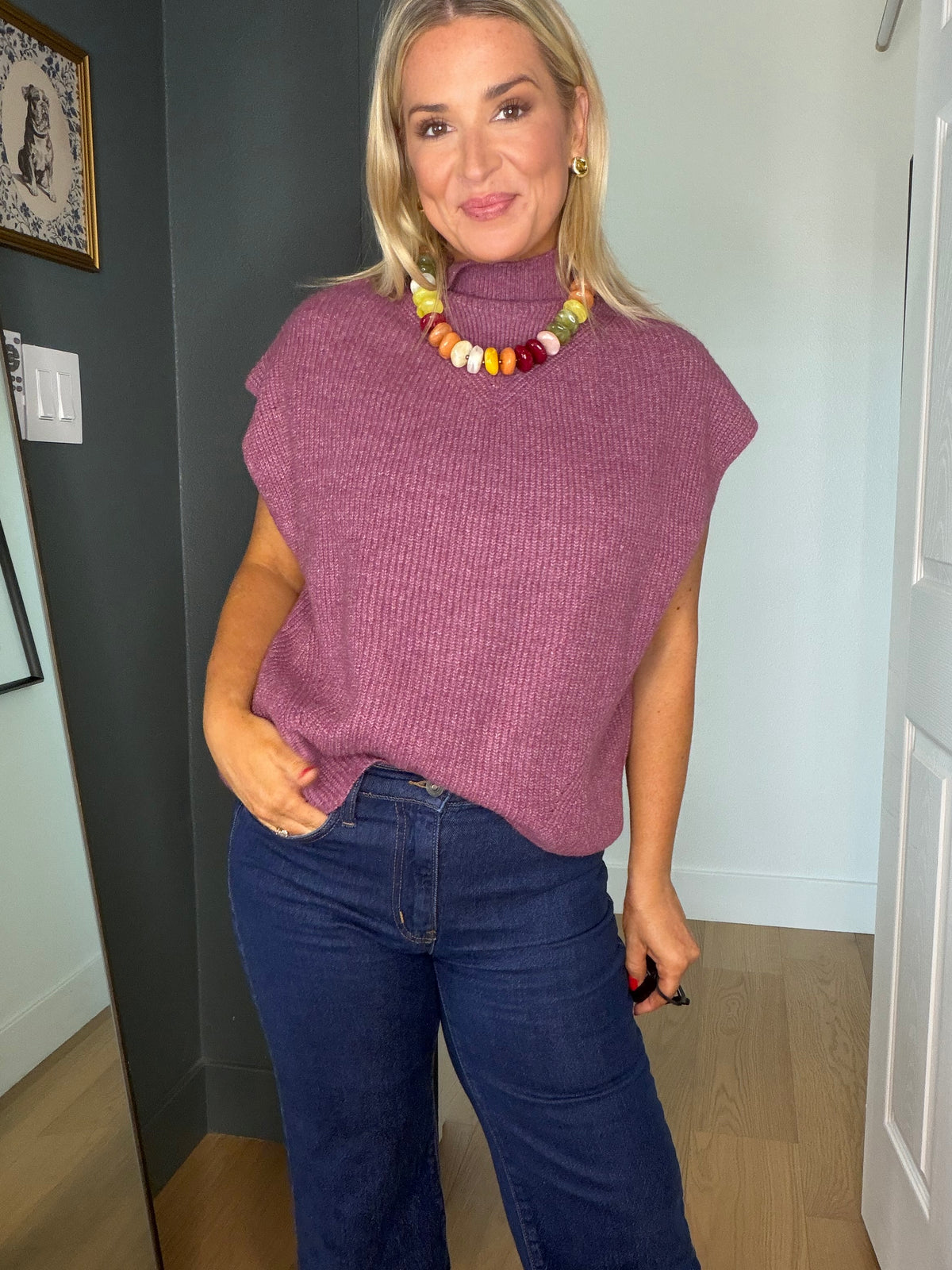 Heather High Neck Sweater