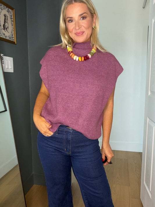 Heather High Neck Sweater