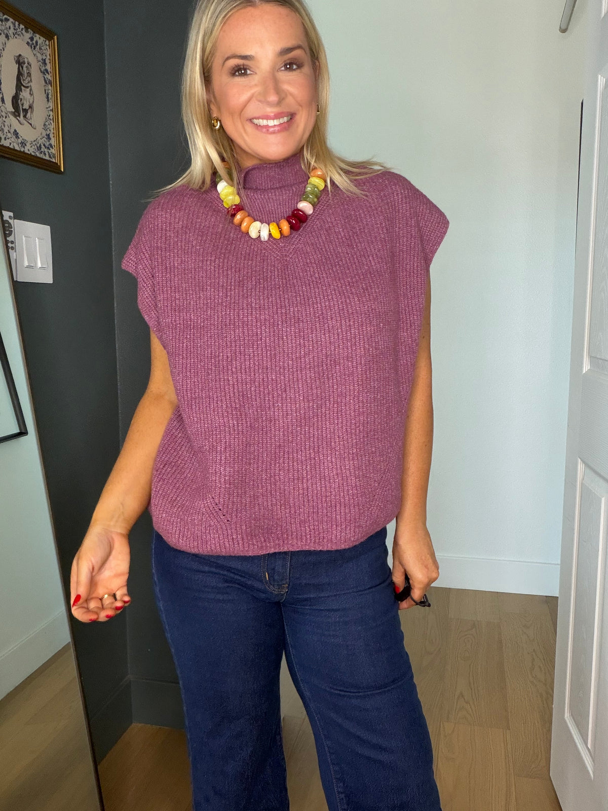 Heather High Neck Sweater