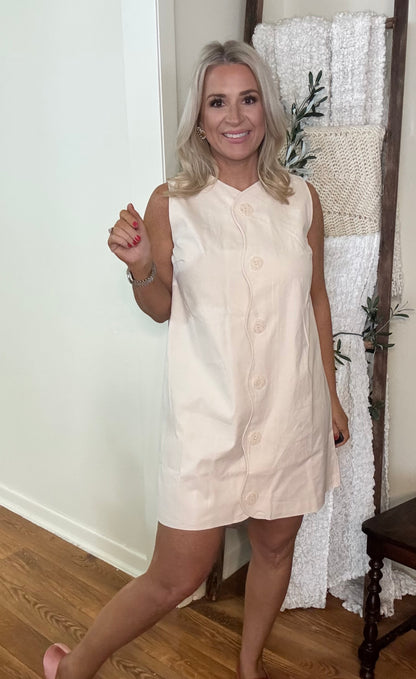 Wavy Trim Dress- FINAL SALE