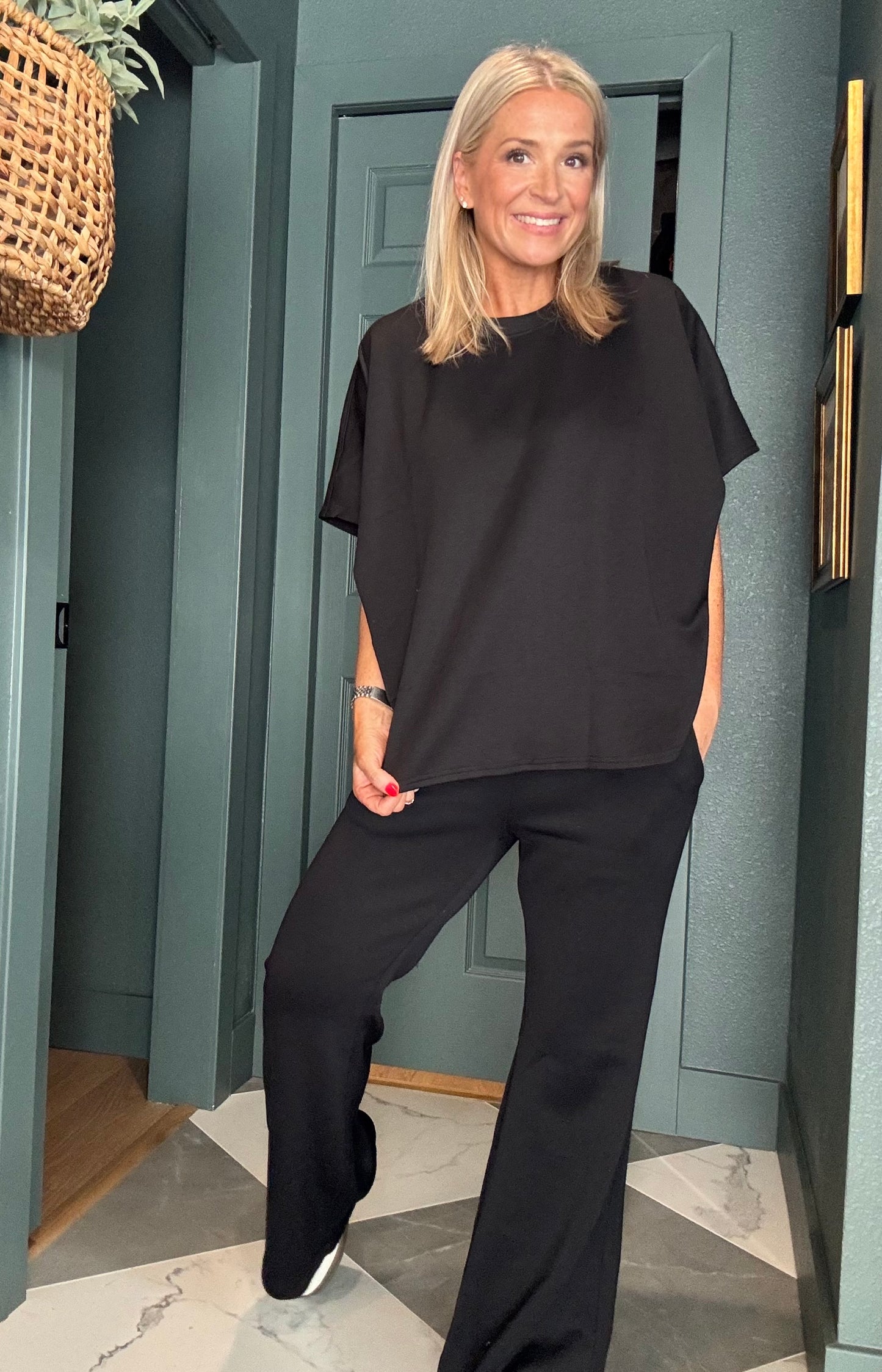 Poncho Top + Bell Bottom Modal Set