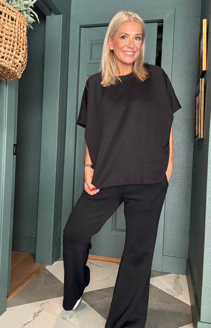 Poncho Top + Bell Bottom Modal Set