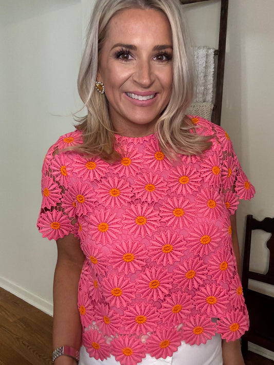 Coming Up Daisies Top- FINAL SALE