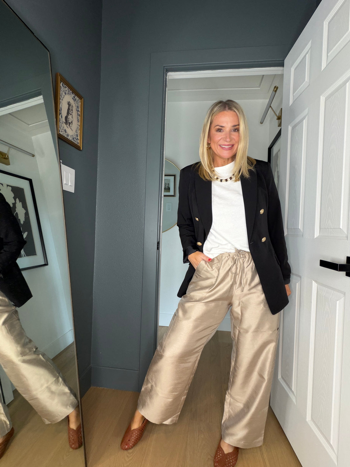 Taffeta Cropped Cargo Pants