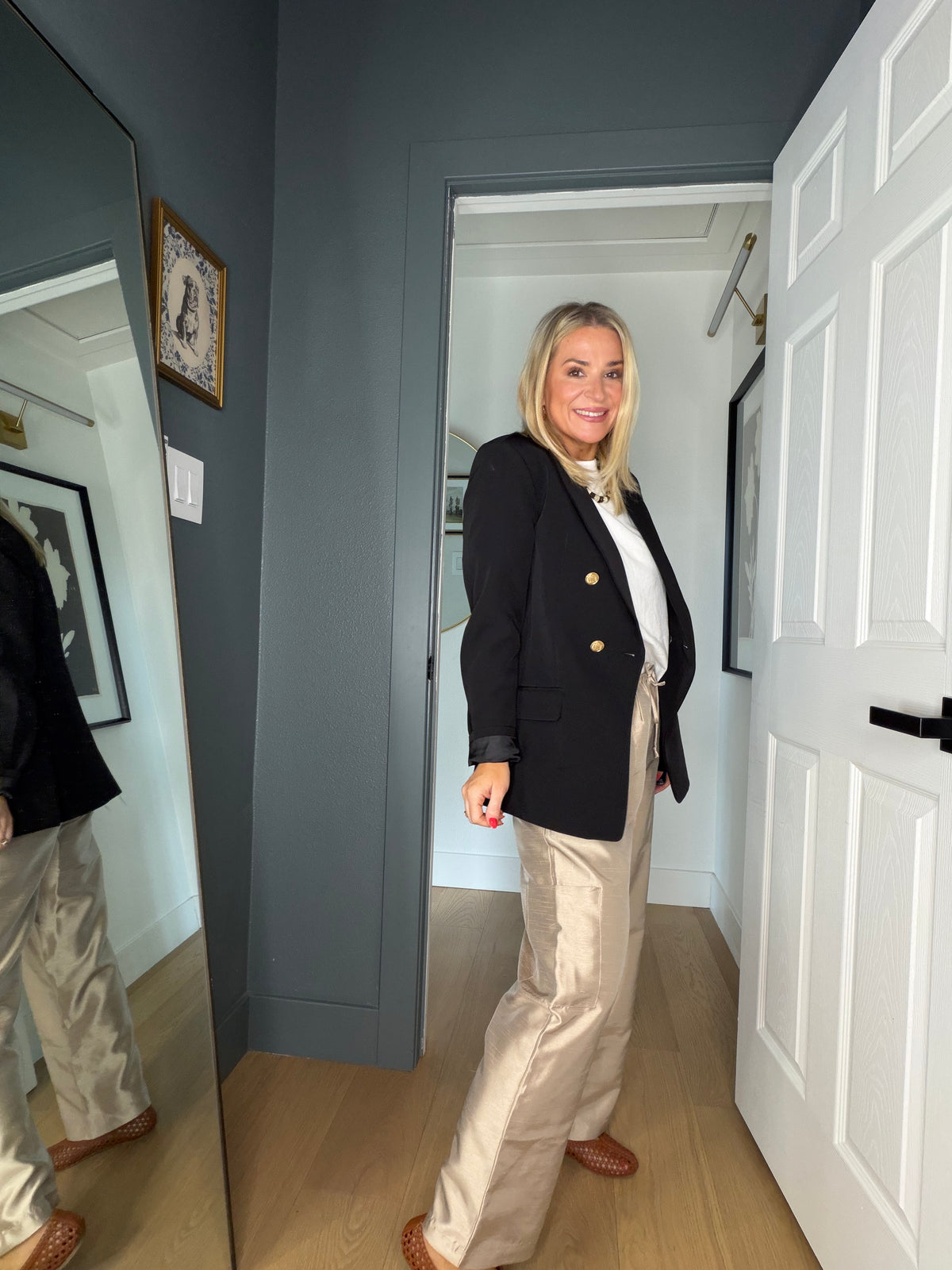 Taffeta Cropped Cargo Pants