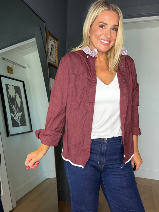 Burgundy Ruffle-S
