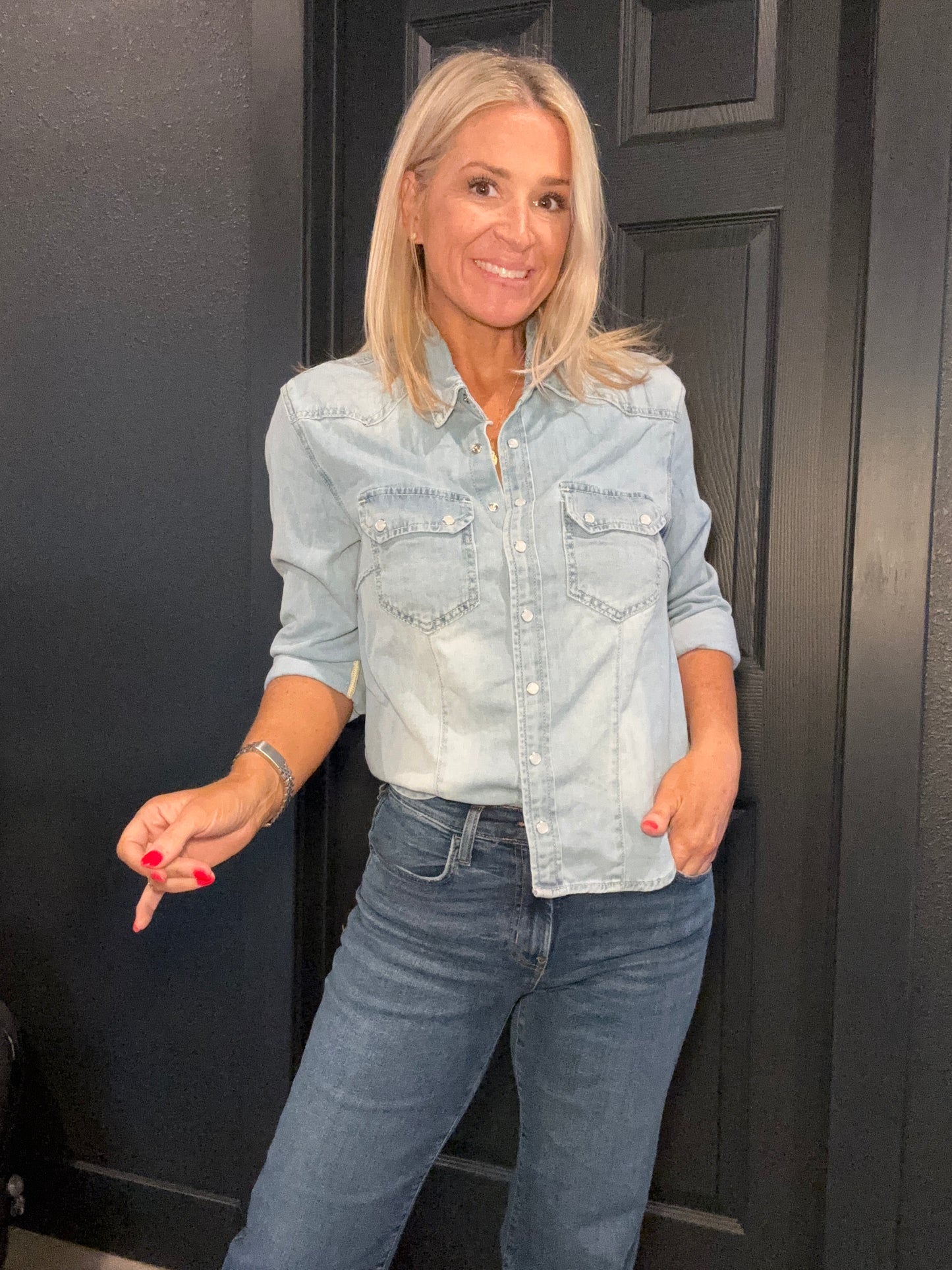 Dolly Denim Top-FINAL SALE