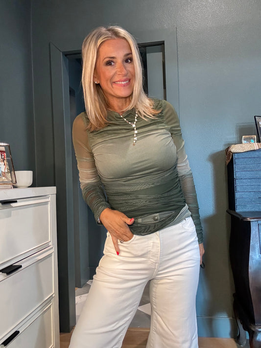 Ombré Mesh Top-FINAL SALE