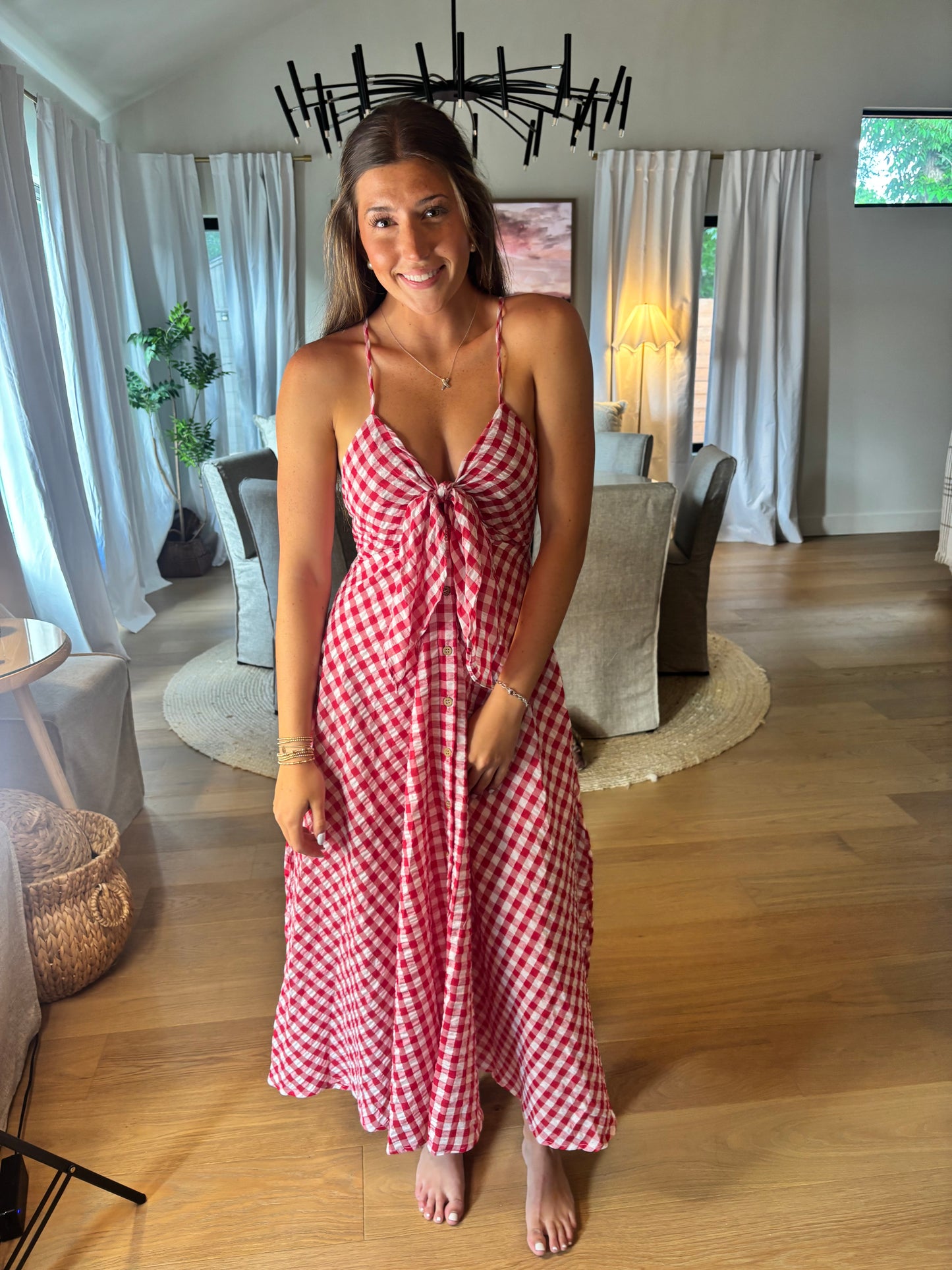 Dolly Gingham Midi