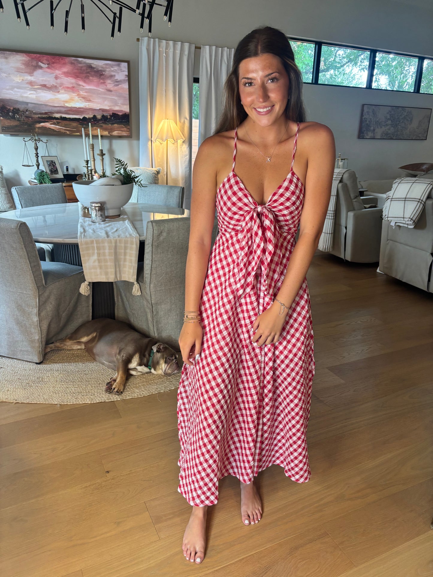 Dolly Gingham Midi
