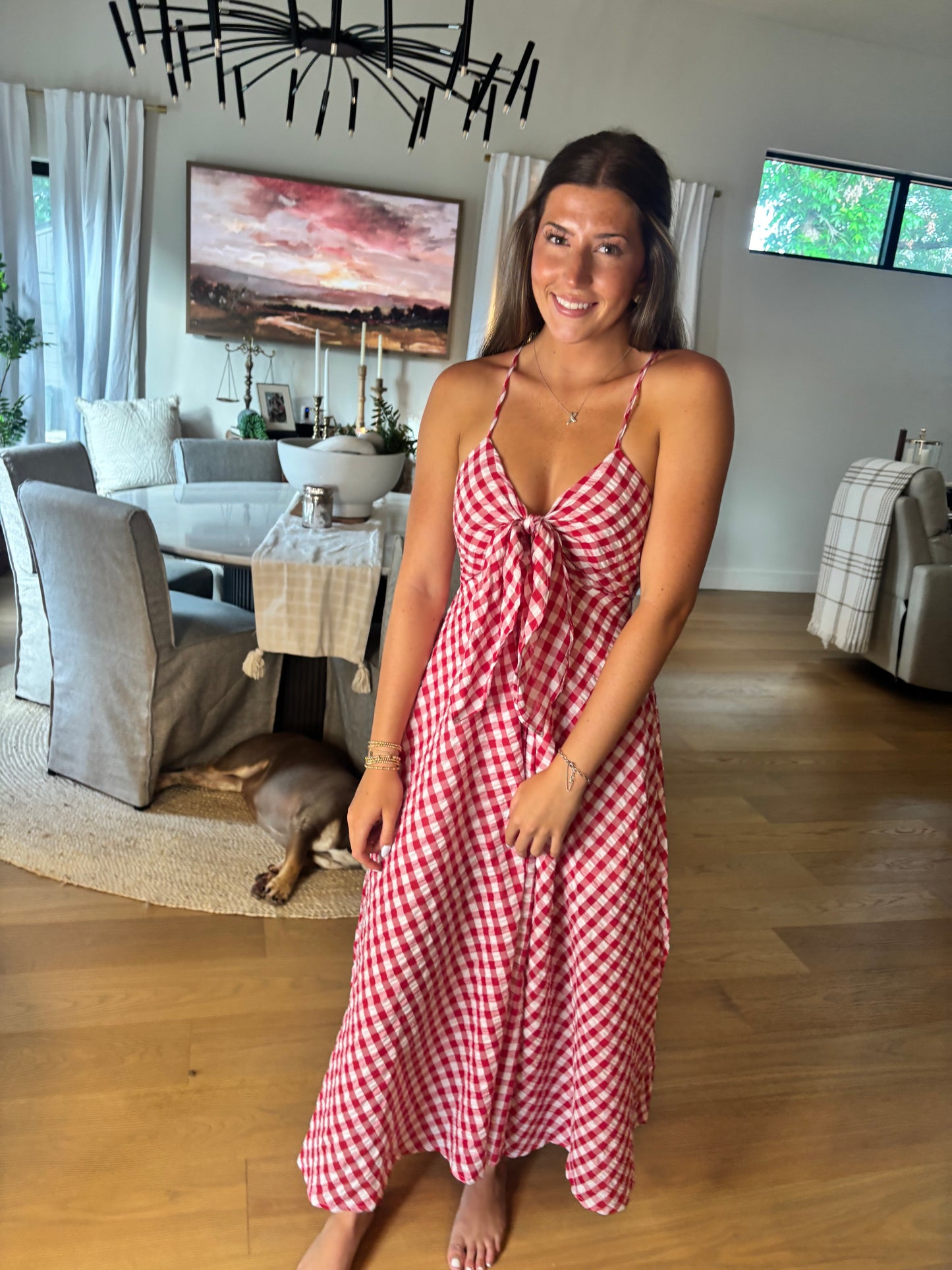 Dolly Gingham Midi