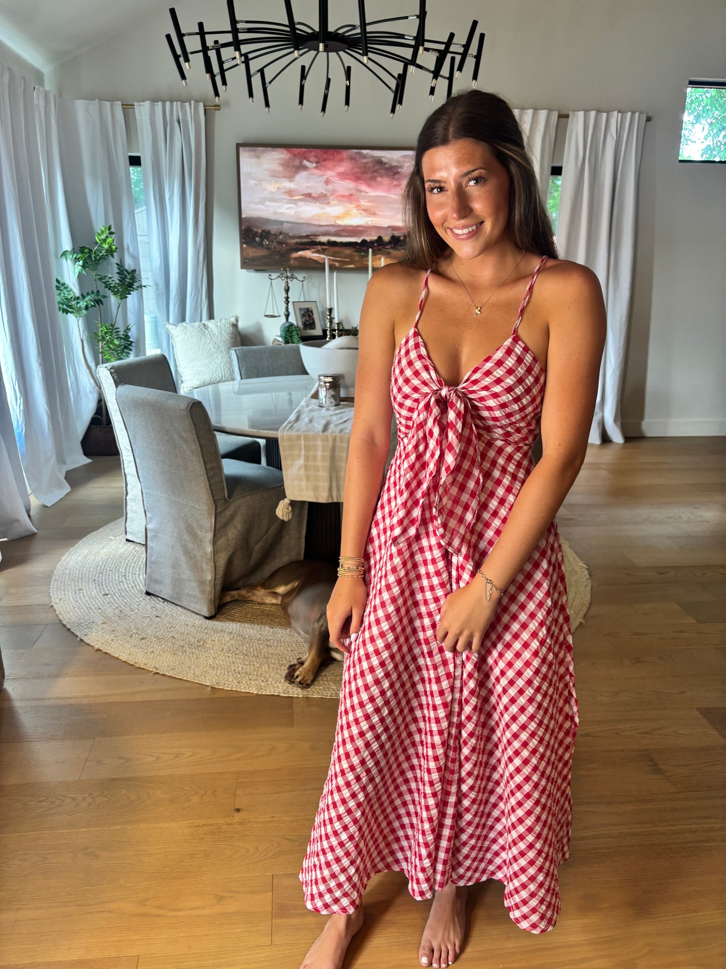 Dolly Gingham Midi