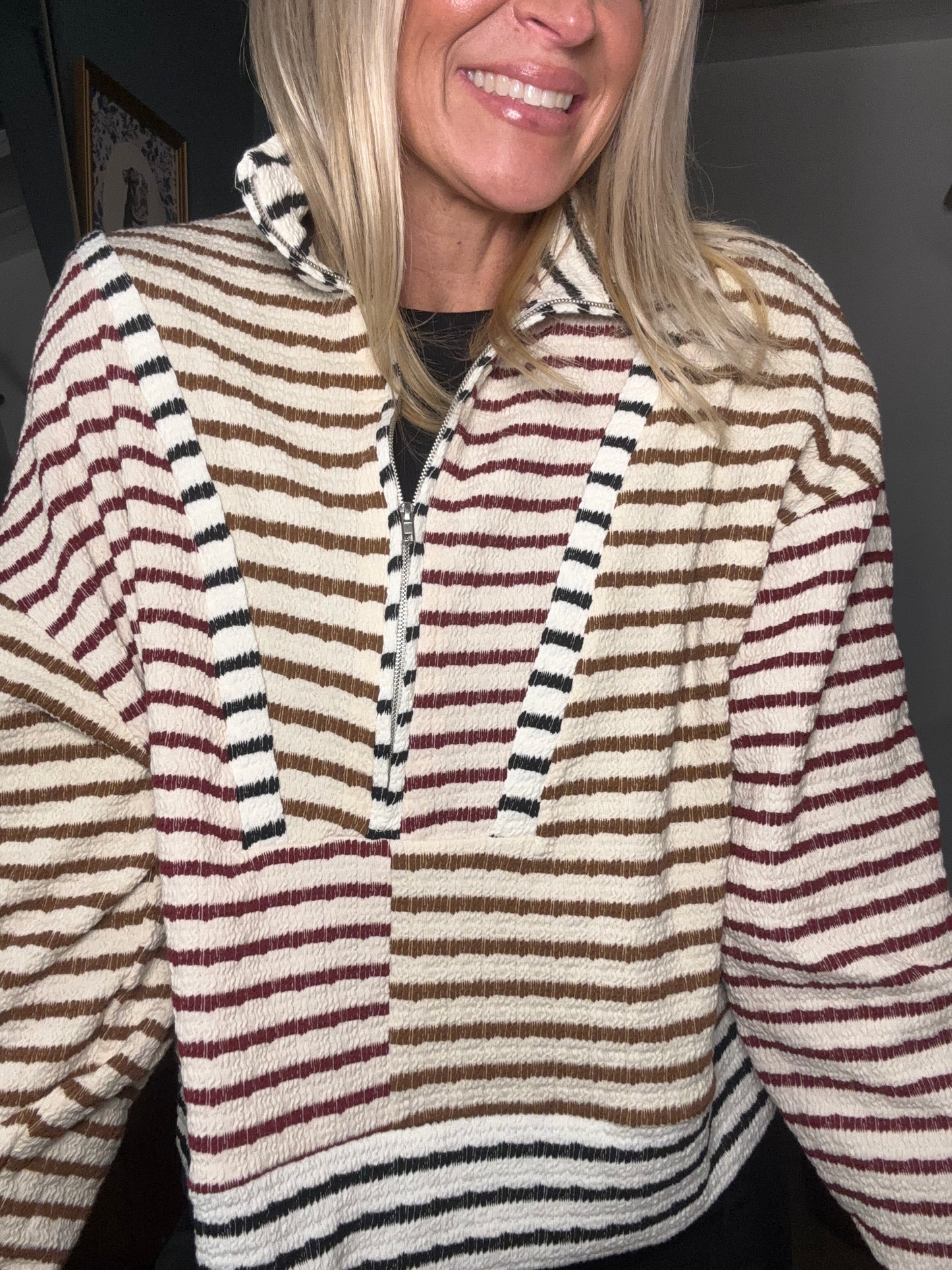 Warm & Easy Stripe Top- FINAL SALE