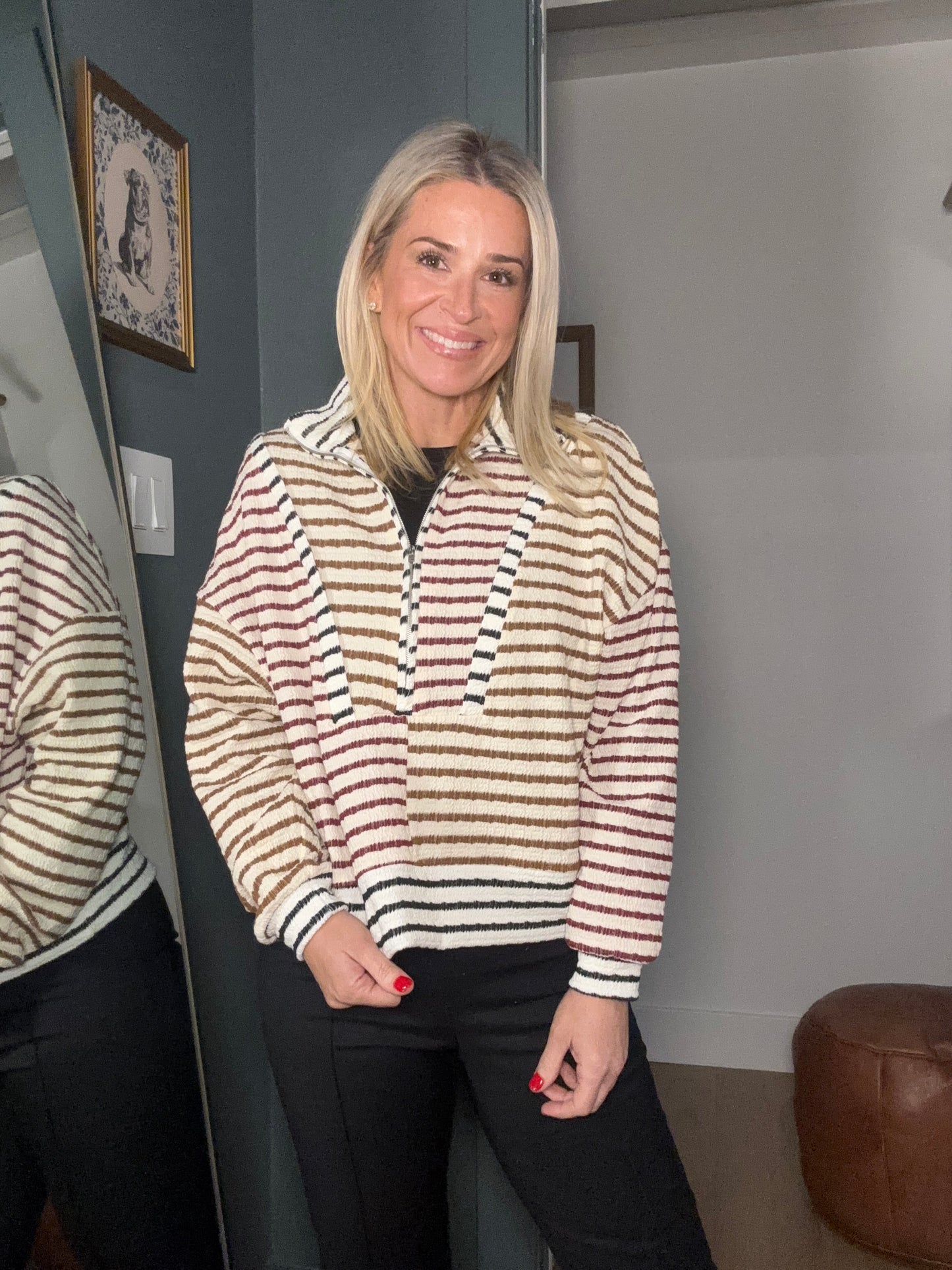 Warm & Easy Stripe Top- FINAL SALE