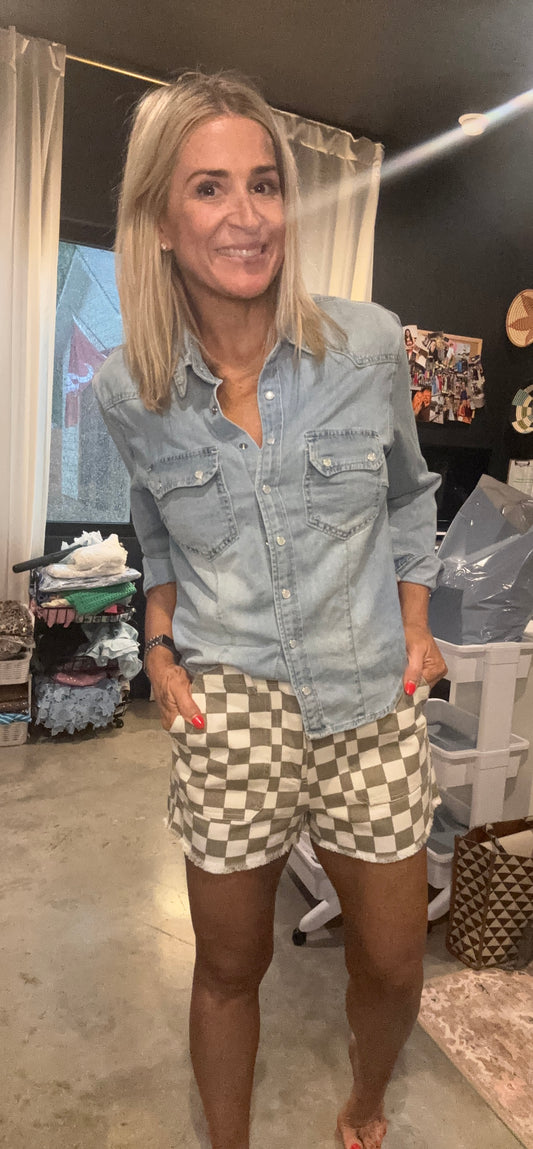 Colleen Denim Shorts-FINAL SALE