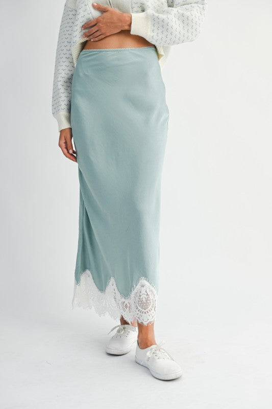 Seafoam & Silk Skirt- FINAL SALE
