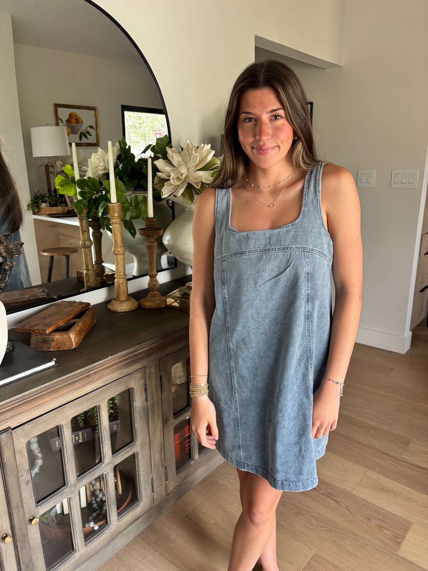 Two Stepping Denim Dress- FINAL SALE