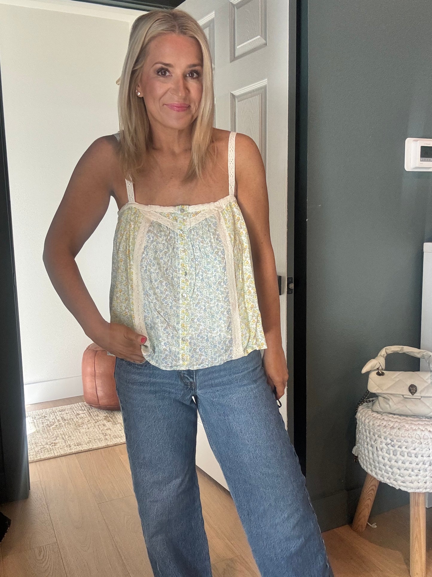 Lace Panel Tank- FINAL SALE
