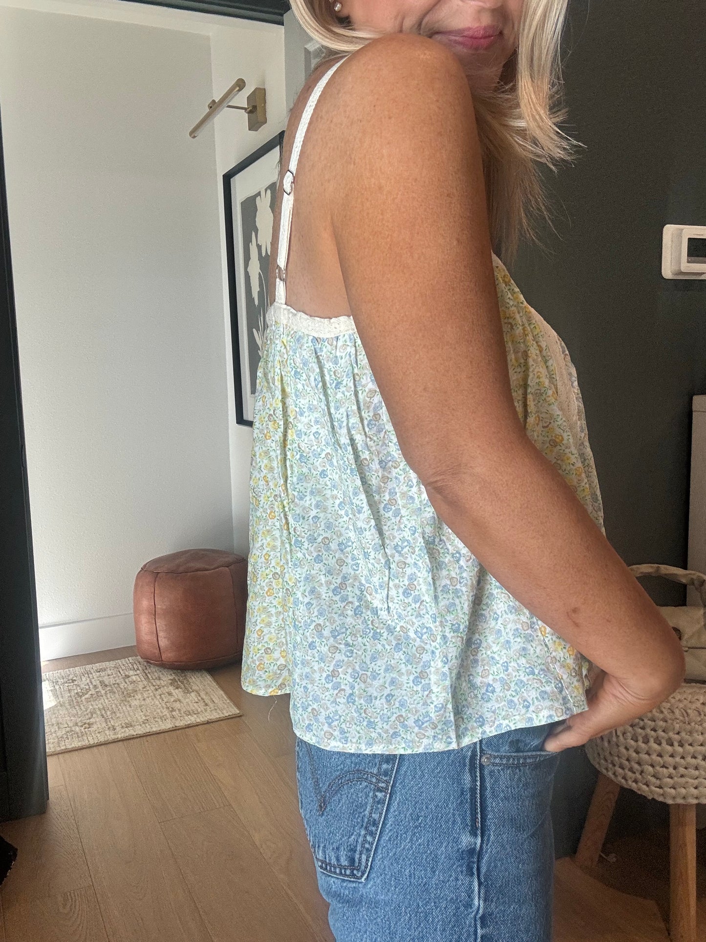 Lace Panel Tank- FINAL SALE
