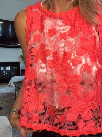 Floral Side Tie Top