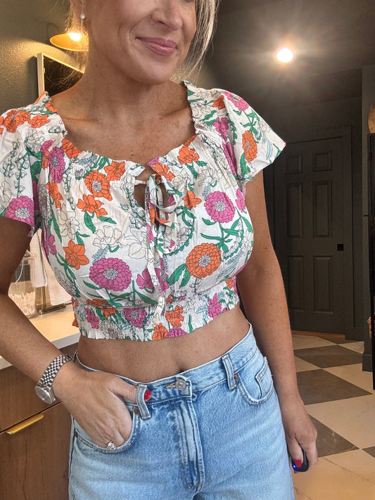 Floral Crop Top- FINAL SALE