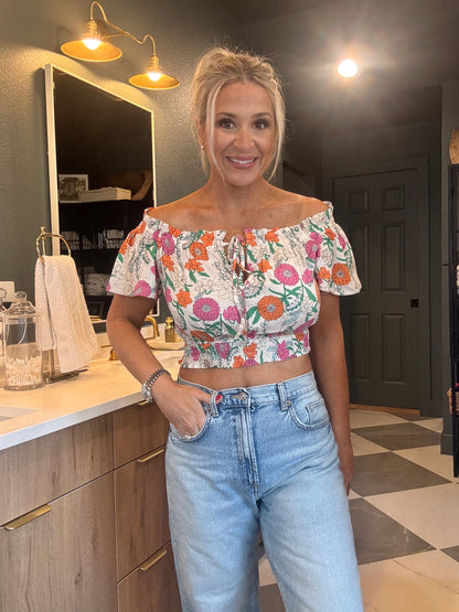 Floral Crop Top- FINAL SALE