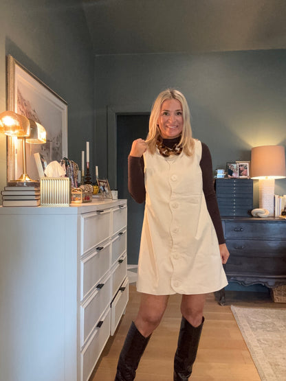 Wavy Trim Dress- FINAL SALE