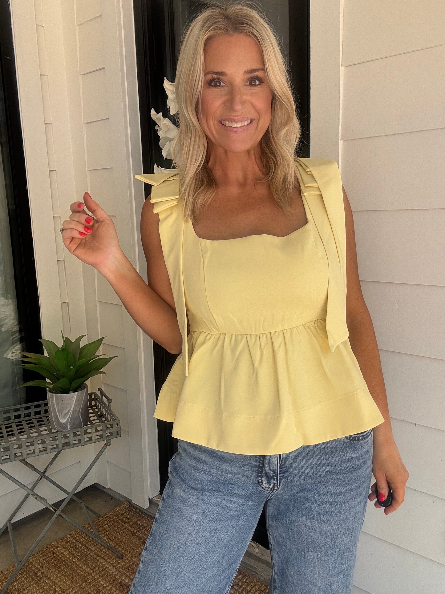 Buttercream and Bows Top- FINAL SALE
