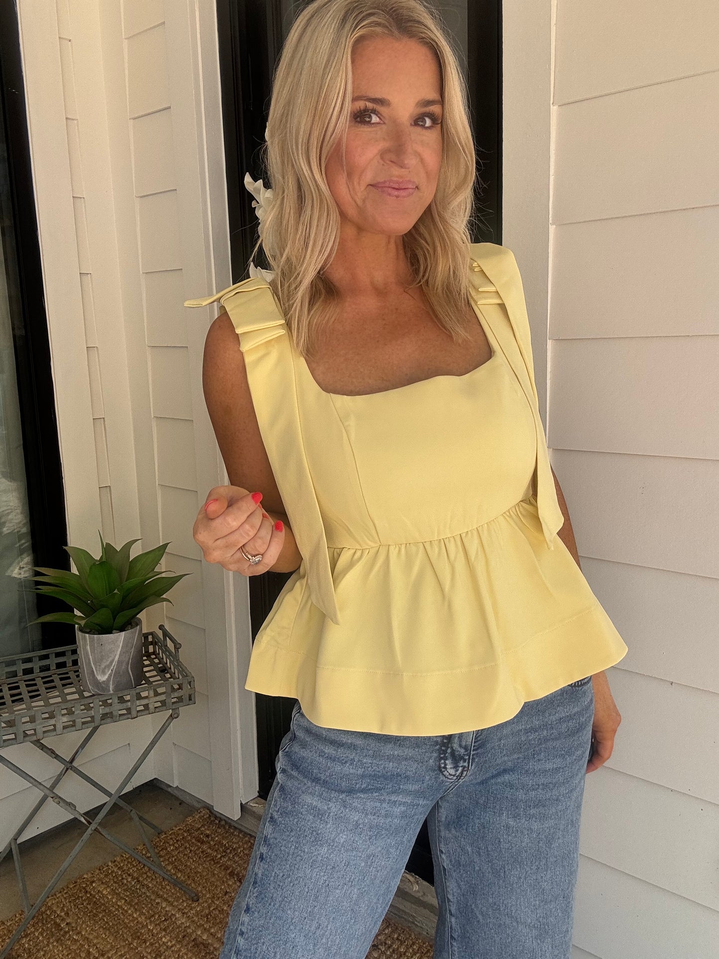 Buttercream and Bows Top- FINAL SALE