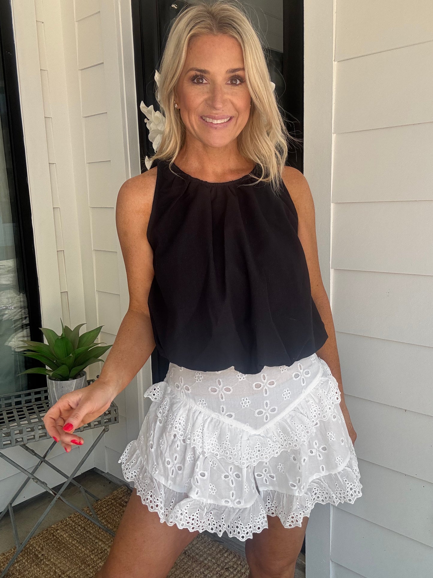Bubble Hem Top- FINAL SALE