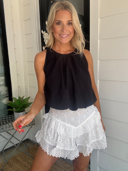 Bubble Hem Top- FINAL SALE