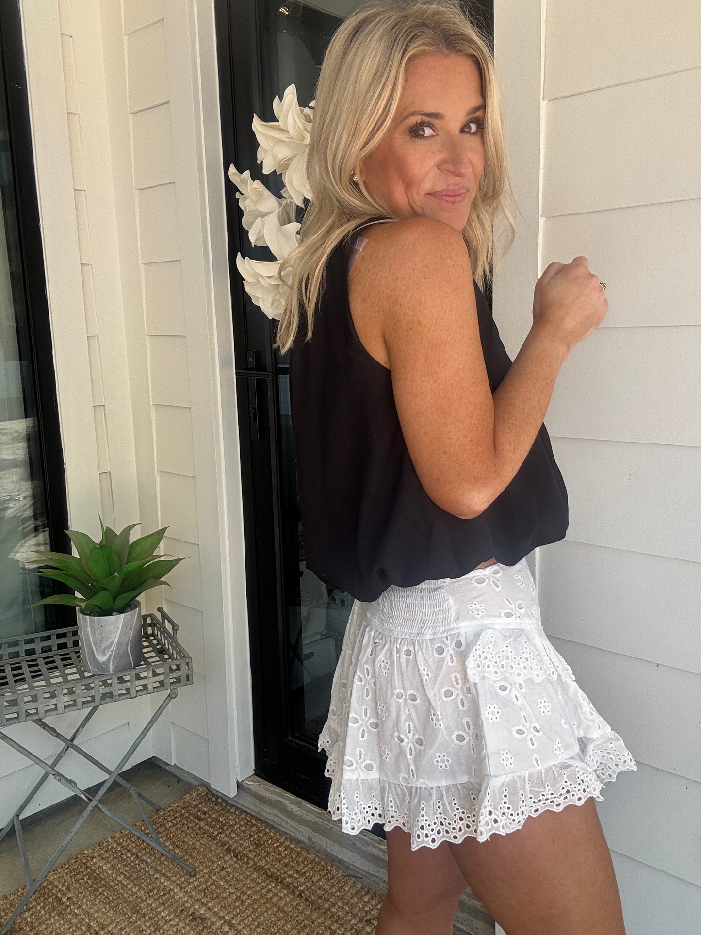 Bubble Hem Top- FINAL SALE