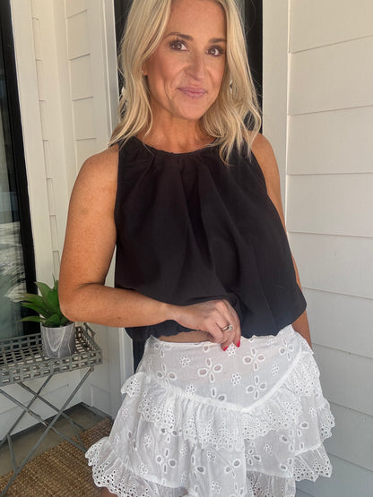 Bubble Hem Top- FINAL SALE
