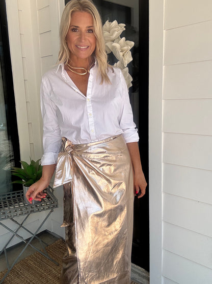 Rose Gold Wrap Skirt