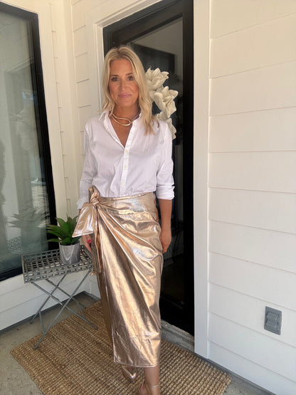 Rose Gold Wrap Skirt