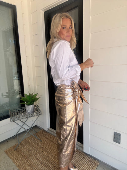 Rose Gold Wrap Skirt