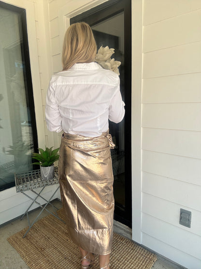 Rose Gold Wrap Skirt