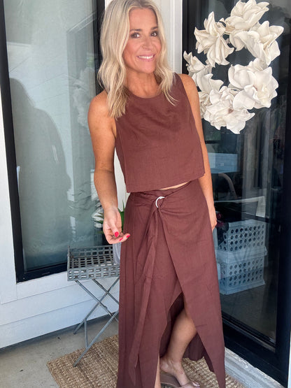 Chocolate Skirt Set