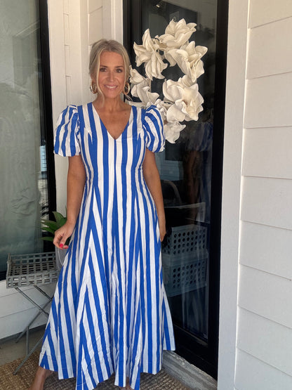 Ocean Lines Midi Dress