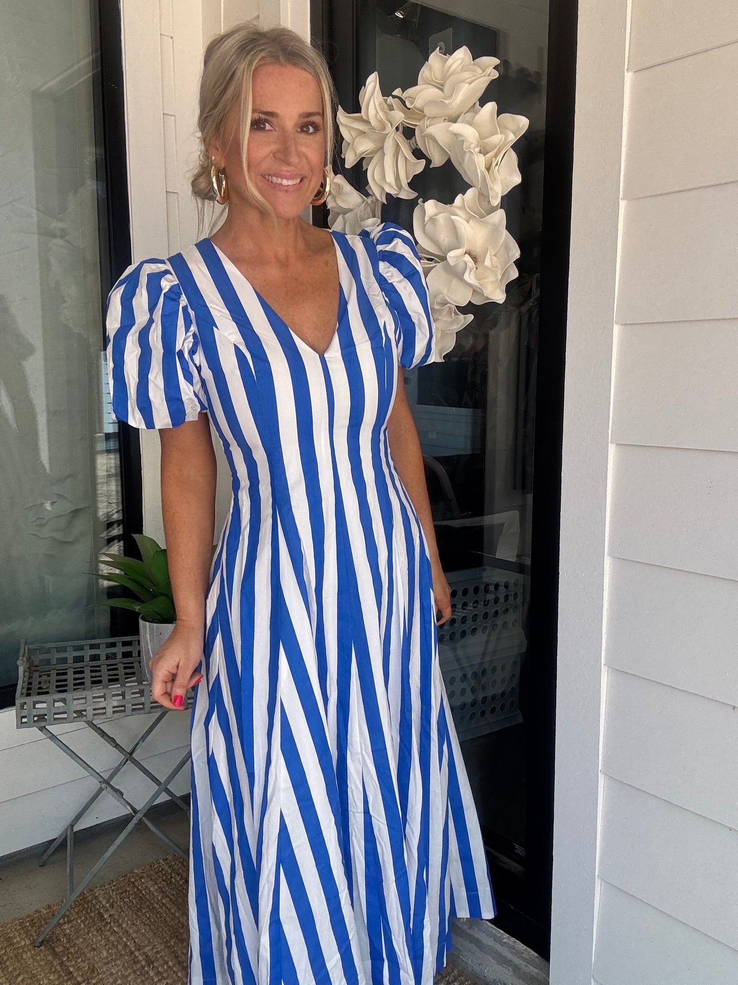 Ocean Lines Midi Dress